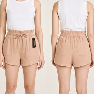 BLANKNYC Ramie Paperbag Shorts Tan | Size M | NWT